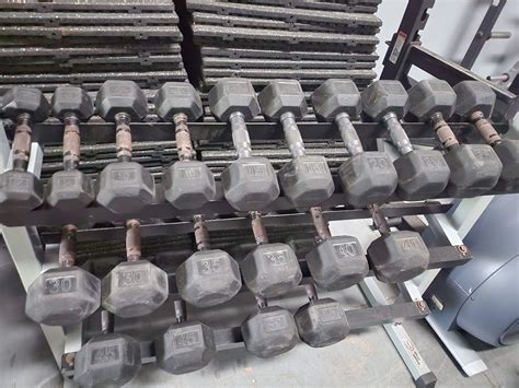 5 to 50lb Rubber Hex Dumbbell Set - ReFit Nation