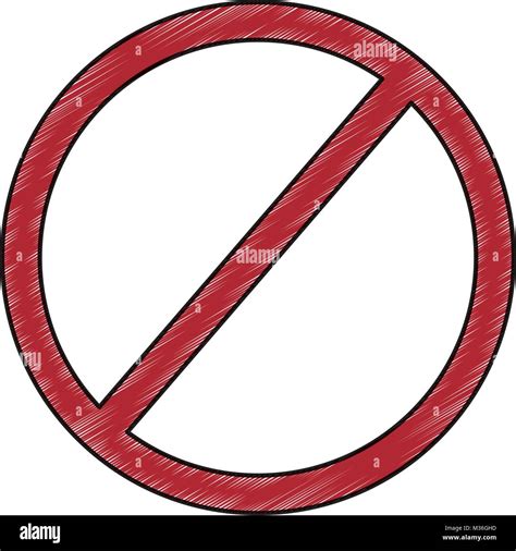 prohibition no symbol red round stop warning sign template Stock Vector ...