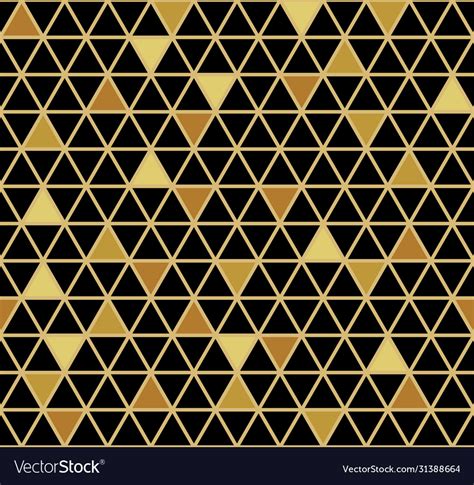Gold and black seamless geometric pattern Vector Image