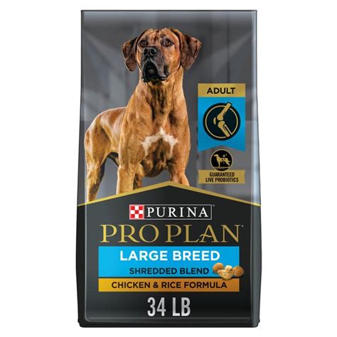 PURINA PRO PLAN Adult Large Breed Shredded Blend Chicken & Rice Formula ...