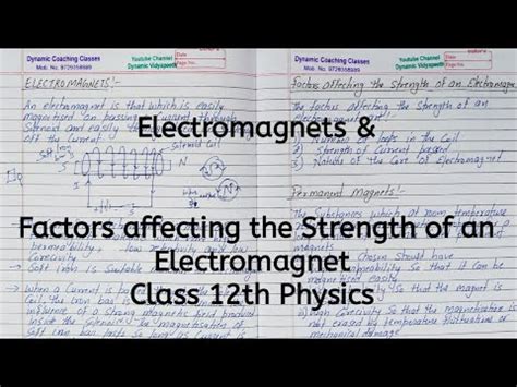 Electromagnets and Factors affecting the Strength of Electromagnet, Chapter 5, Magnetism, Class ...