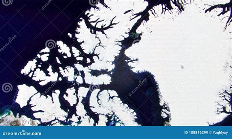 Satellite View Greenland Map Stock Image - Image of geography ...