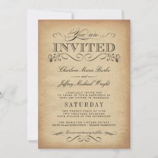 Parchment Paper Invitations & Announcements | Zazzle