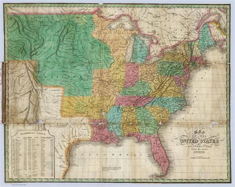 1830 Finley map of the United States | Vintage wall art, Map, Historical maps