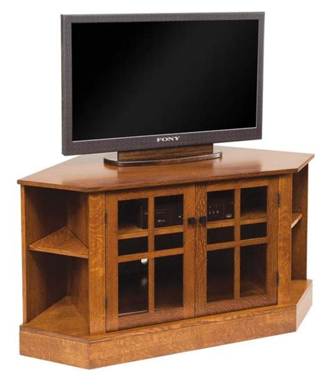 54" Wood Corner TV Stand from DutchCrafters Amish Furniture