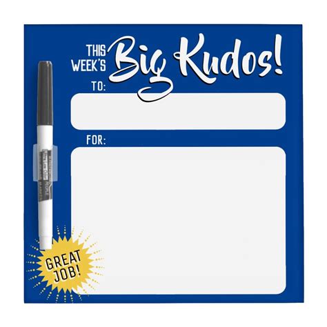 Shout out recognition dry erase kudos board | Zazzle | Kudos, Work ...