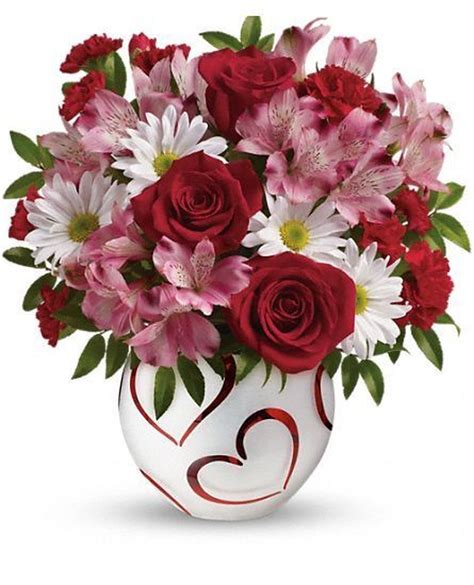 46 Best Valentines Floral Arrangements Vase Ideas - HOOMDESIGN | Flower arrangements, Flowers ...