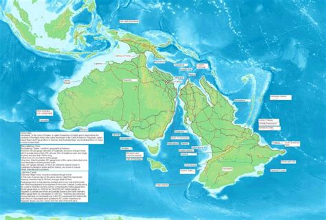 Map of Australia and Zealandia during the Last Ice Age