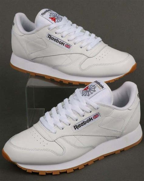 Reebok - Classic Leather Trainers in White & Gum - Reebok Classics (UK Sizes) | eBay