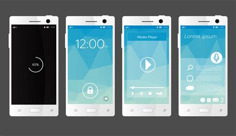 Modern user interface screen template for mobile smart phone 530817 Vector Art at Vecteezy