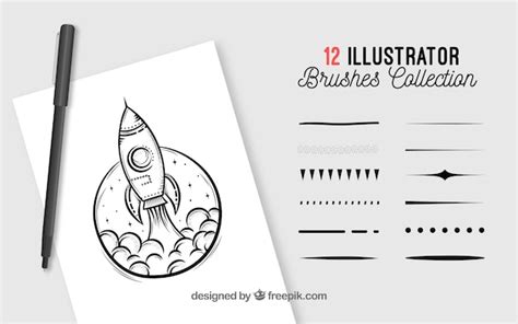 Illustrator brushes collection - Nohat - Free for designer