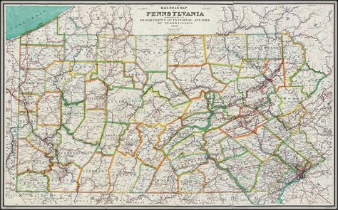 Pennsylvania Vintage Railroad Map 1890 Photograph by Carol Japp | Pixels