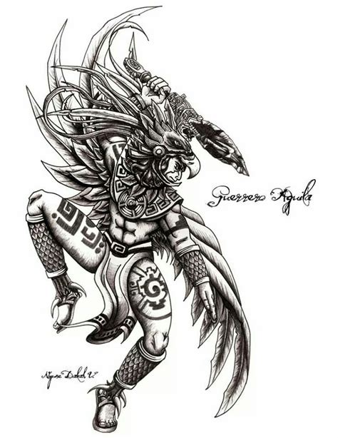 Guerrero águila. | Aztec warrior tattoo, Aztec warrior, Aztec tattoo designs