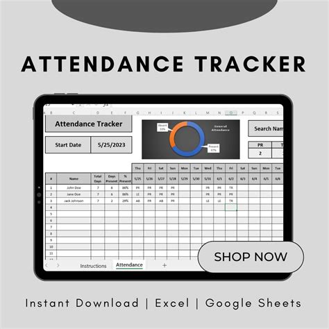 Student Attendance Tracker for Teachers Attendance Log for Daily ...