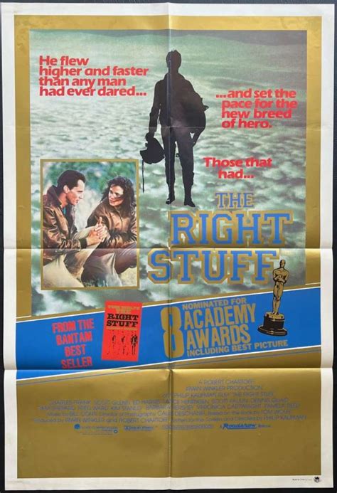 All About Movies - The Right Stuff 1983 One Sheet movie poster Ed Harris Sam Shepard Barbara ...