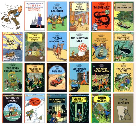 Tintin book set Collection of Full Sized paper back covers – 23 Titles – Right Deals