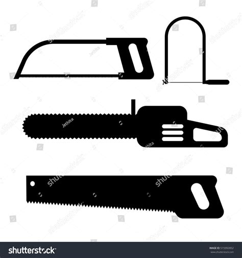 Hand Saw Silhouette Icon Set Carpentry Stock Vector (Royalty Free) 515992852 | Shutterstock