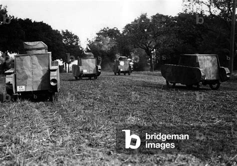 Reichswehr maneuvers with dummy tanks, 1932 (b/w photo)