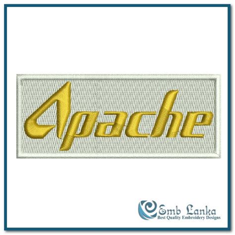 Apache Corporation Logo Embroidery Design | Emblanka.com