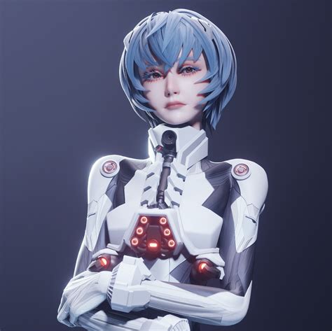 Ayanami Rei (Evangelion fan-art) - Finished Projects - Blender Artists Community