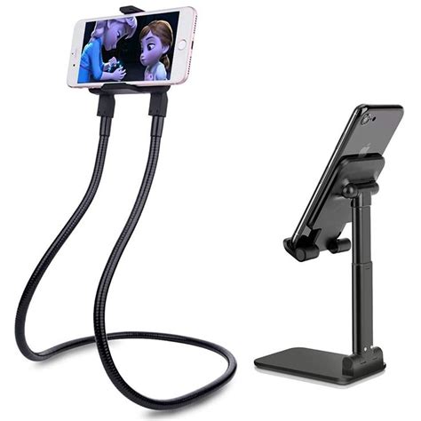 cell phone holder, universal mobile phone stand for bed, foldable ...