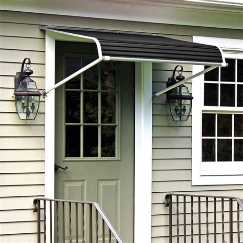 NuImage Awnings 3 ft. 1100 Series Door Canopy Aluminum Awning (12 in. H ...