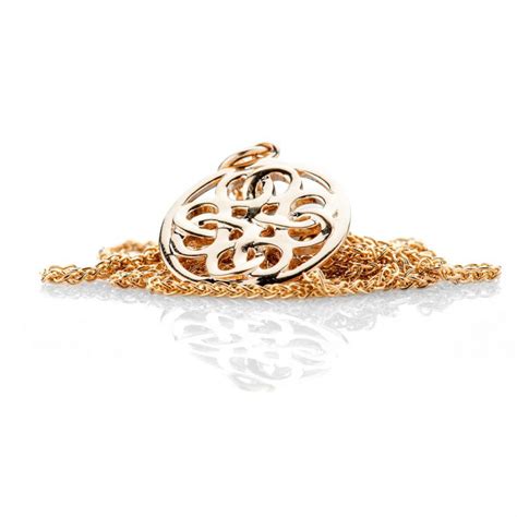 Elegant Viking Love Knot Gold Small Pendant - Heidi Kjeldsen