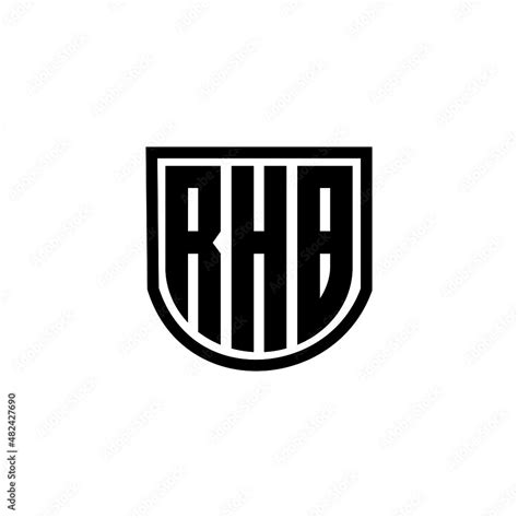 RHB letter logo design with white background in illustrator, vector logo modern alphabet font ...