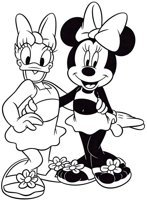 Disney Daisy And Minnie Coloring Page Disney Coloring Pages Coloring | Images and Photos finder