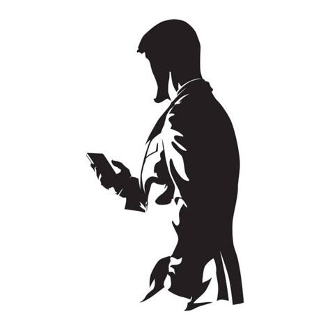 Man Holding Phone Silhouette Stock Photos, Pictures & Royalty-Free ...