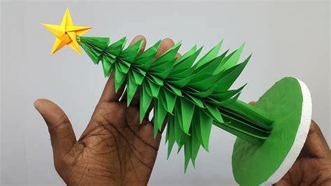 3D Paper Christmas Tree Making DIY Tutorial | How to Make a 3D Paper Xmas Tree - YouTube