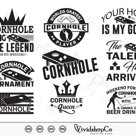 Cornhole Svg Clipart Cut Files for Silhouette Vector Dxf - Etsy