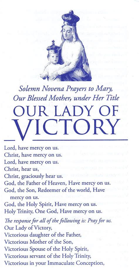 THE RACCOLTA — Litany of Our Lady of Victories | Novena prayers, Prayers to mary, Catholic prayers