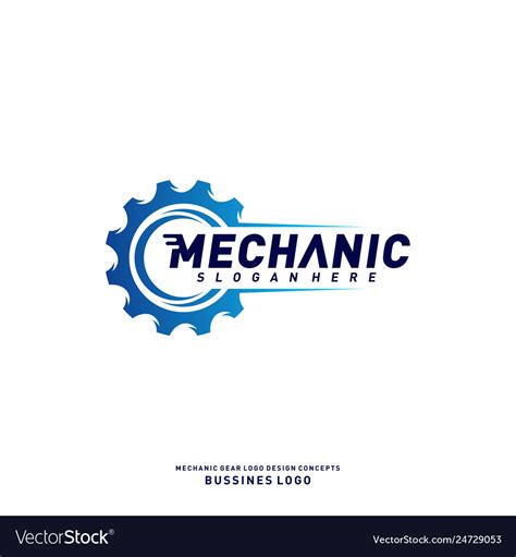 Gear logo design concepts mechanical logo Vector Image