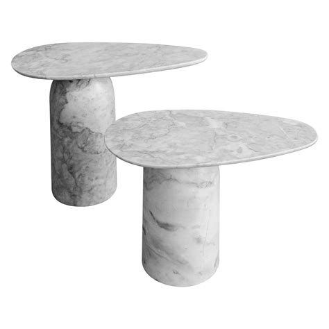 Taula White Marble Large Side Table For Sale at 1stDibs | side table white marble, large marble ...