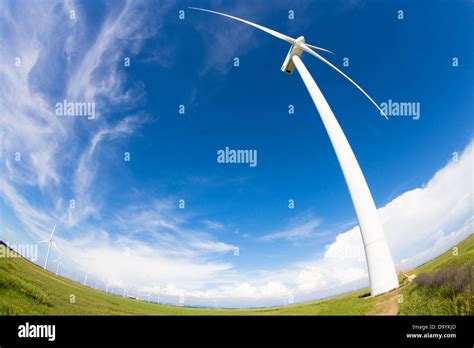 windmill and Wind power generation Stock Photo - Alamy