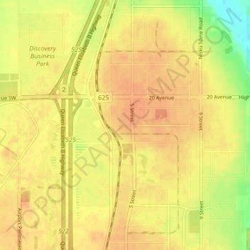 Nisku topographic map, elevation, terrain