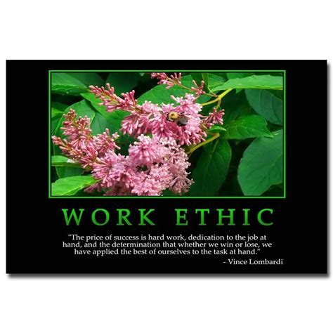 WORK ETHIC Motivational Quotes Art Silk Fabric Poster Print 12x18 24x36 ...