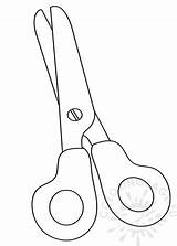 Plastic Handle Closed scissors – Coloring Page sketch template