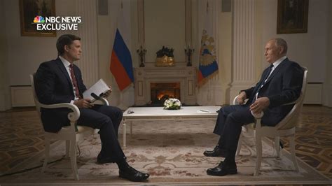 Russian President Vladimir Putin speaks with NBC News in an interview