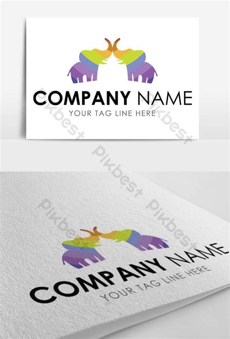 Colorful Elephant Logo Design | EPS Free Download - Pikbest