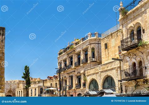 Buildings in the Armenian Quarter of Jerusalem Stock Photo - Image of aerial, balcony: 75194726