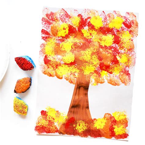 Fall Sponge Painting - Easy Sensory Activity for Toddlers! - High Chair ...