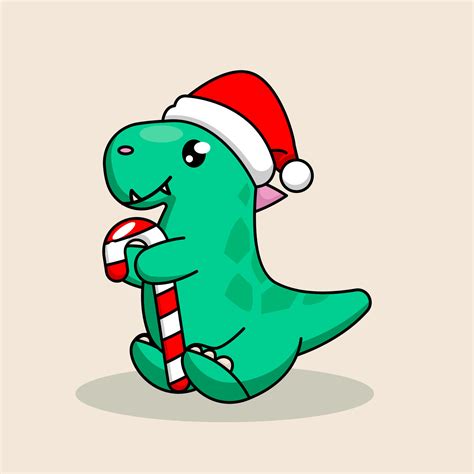 Christmas Dino mascot 8515207 Vector Art at Vecteezy