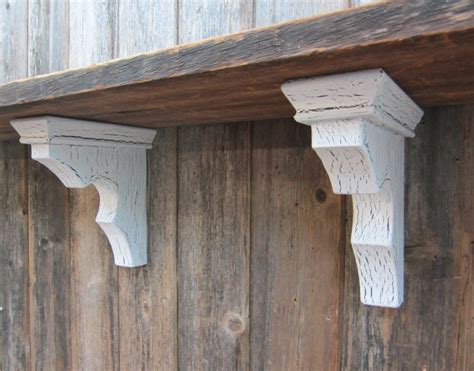 Wood Corbel Pair Shelf Bracket Architectural Reclaimed