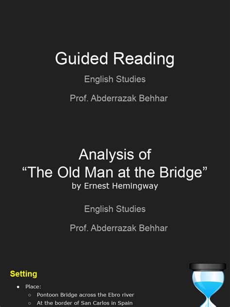 Analysis of "The Old Man at The Bridge" | PDF