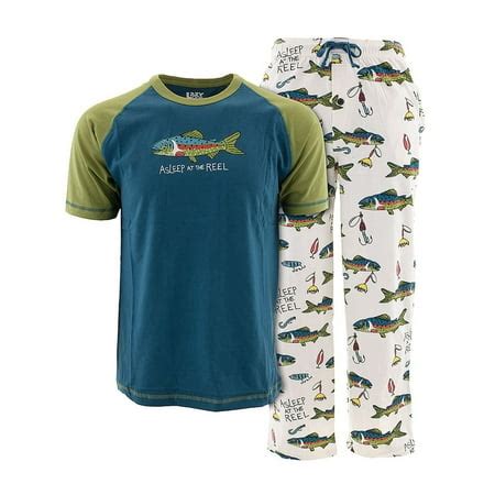 Lazy One - Lazy One Unisex Asleep At The Reel Pajamas - Walmart.com