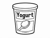 Yogurt Coloring Pages sketch template