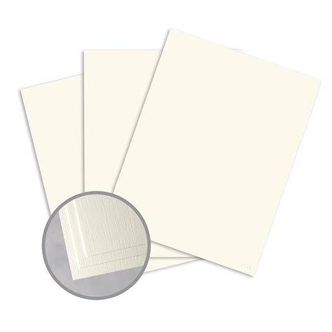 Ivory Paper - 8 1/2 x 11 in 24 lb Writing Linen 100% Recycled | Loop Linen Paper 3-72-0631-F-P