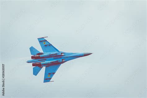 Ukrainian Air Force Sukhoi Su-27 during Air Show Radom 2017 Stock Photo ...